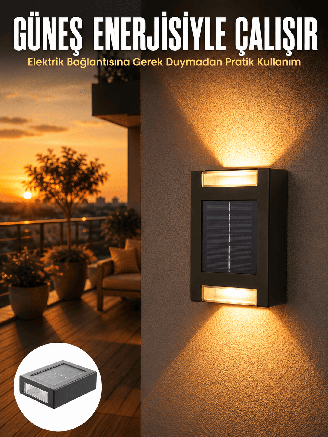 Dekorasyon Aplik Işık Güneş Enerjili Aydınlatma Dekoratif Aydınlatma Yeni Nesil