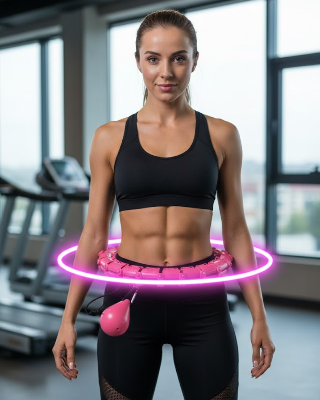 Evde Spor İçin Akıllı Hula Hoop Çemberi Bel İnceltici Mor
