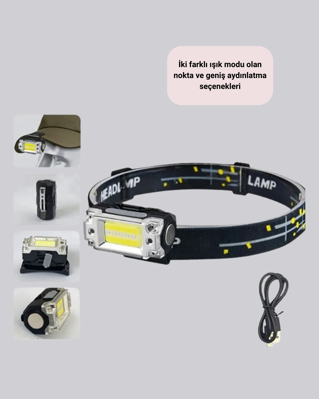 Taşınabilir Şarjlı LED Fener XPE95LM COB120LM Manyetik Gövde Yeni Nesil