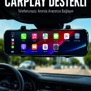 Ayna Carplay Araç İçi 9.66 İnç IPS Ekran Geri Görüş Kamerası Destekli