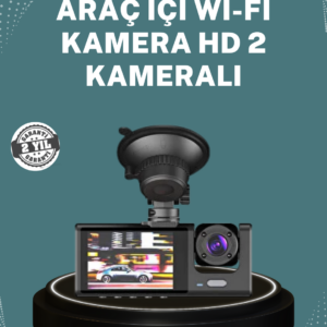 Gece Görüşlü DVR 3 Lensli Araç İçi Sürüş Kamerası Video Kaydedici
