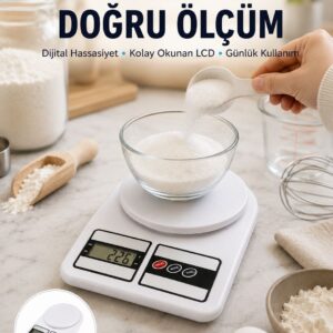 Pratik ve Şık Tasarımıyla Dijital Mutfak Tartısı Yeni Nesil