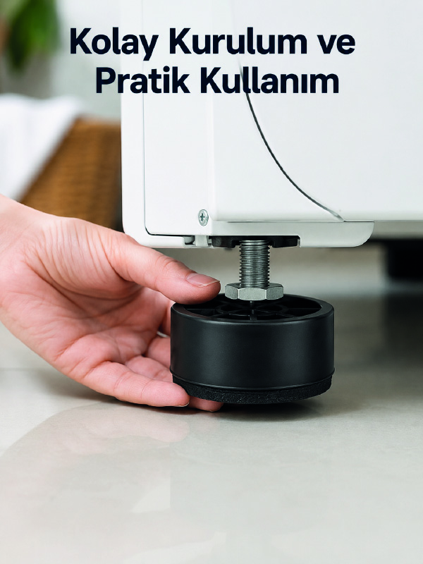 4 Adet Titreşim Önleyici Çamaşır Makinesi Ayak Pedi