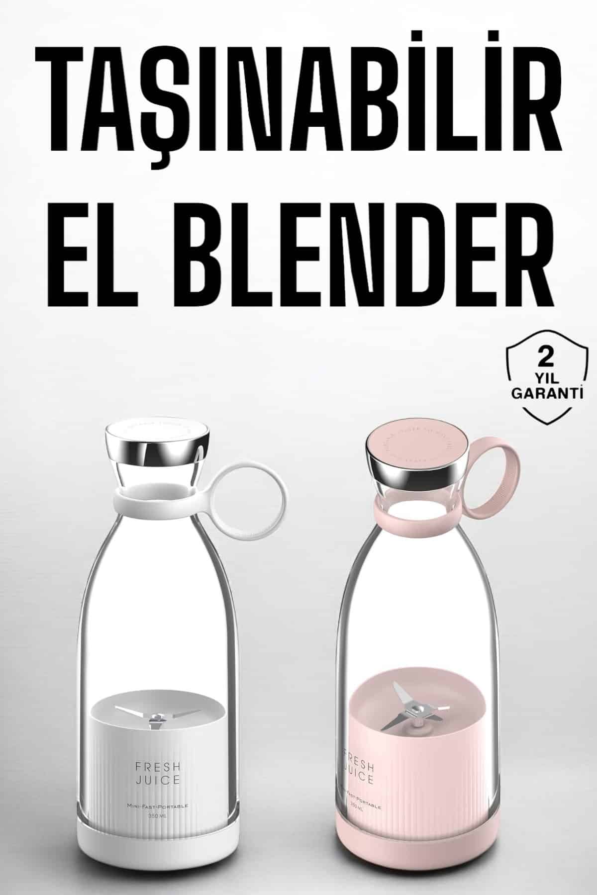 El Blender Şarj Edilebilir Taşınabilir Elektrikli Meyve Blenderı