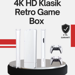 2 Kollu Kablosuz 4K TV Uyumlu Klasik Oyun Konsolu