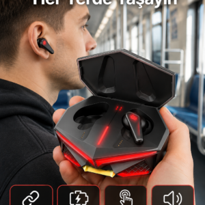 Profesyonel TWS Işıklı Kablosuz Bluetooth Kulaklık Oyuncu Kulaklığı