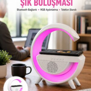 Yeni Nesil Bluetooth Hoparlör Speaker 5.0 Taşınabilir G Şeklinde Powerbankli Yeni Nesil