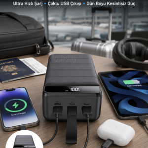 Powerbank Çoklu Şarj Girişi 50.000 Mah Taşınabilir Dijital Göstergeli (Kopya)