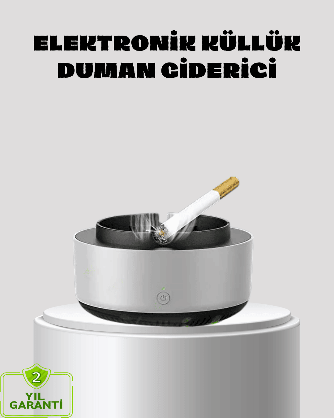Küllük ve Hava Temizleyici 2’si 1 Arada – Sigara Kokusu Giderici, Araba ve Ofis İçin