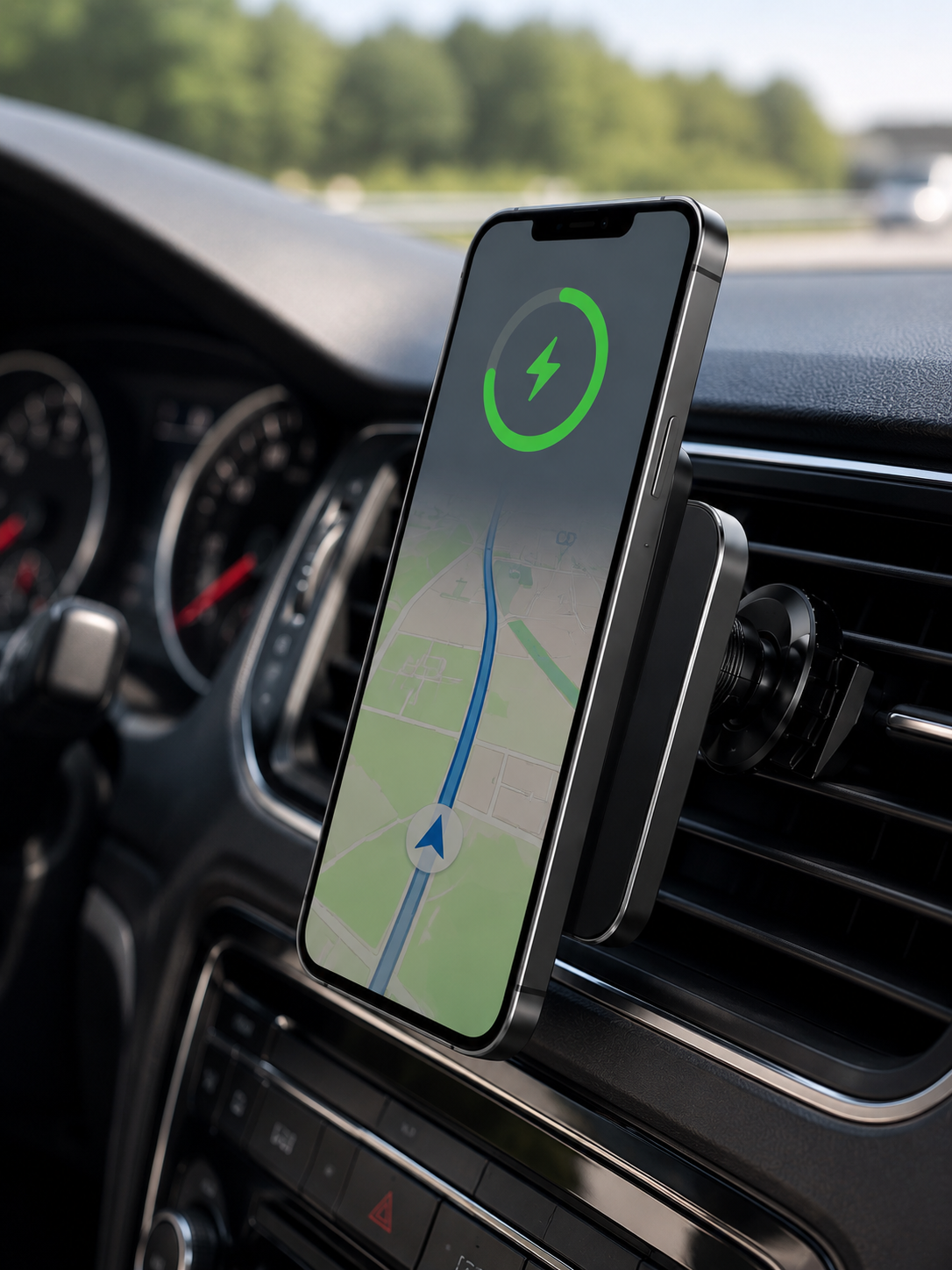 15W MagSafe Uyumlu Manyetik Araç Şarj Standı | Güçlü Mıknatıslı Telefon Tutucu