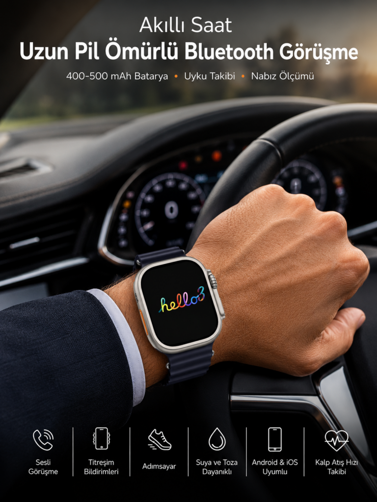 Akıllı Saat Yeni Nesil Bluetooth Bağlantılı Uyku Sağlık Takibi GPS Ve NFC Uyumlu