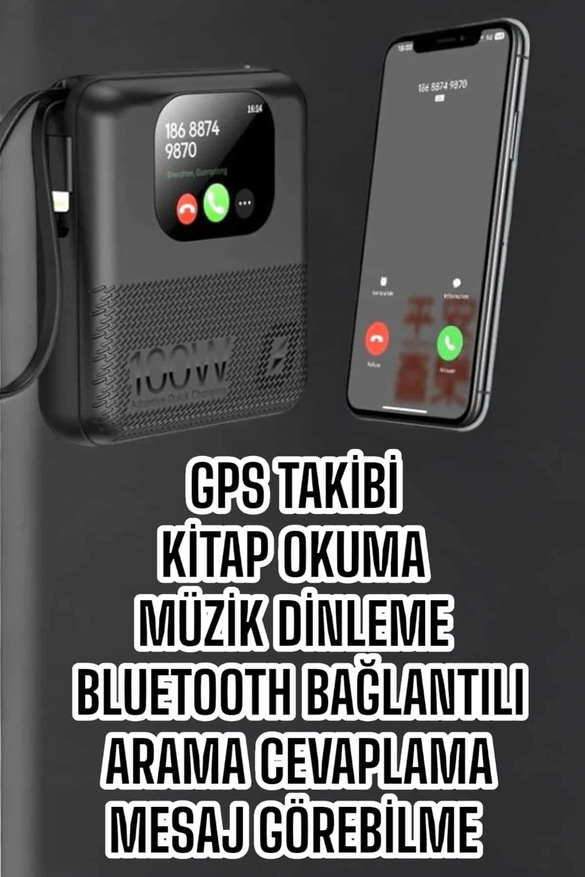 Yeni Nesil Akıllı Powerbank 10.000 MAH Çok Fonksiyonlu Müzik Dinleme