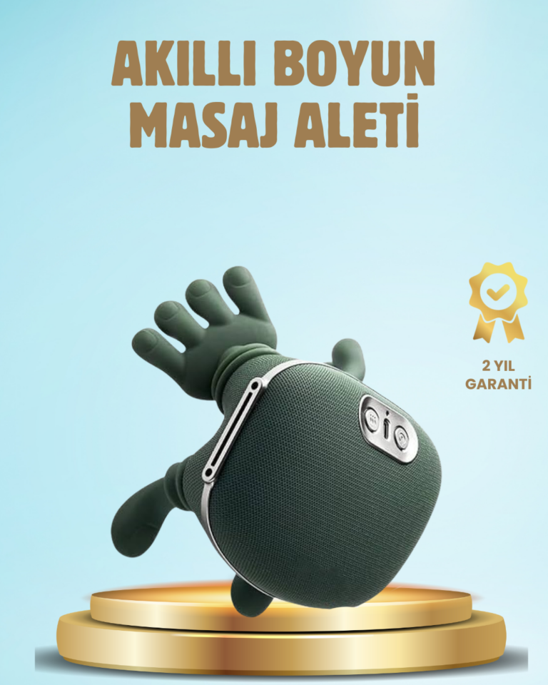 Yeni Nesil Isıtmalı Boyun ve Omuz Masaj Aleti Kablosuz Rahatlatıcı