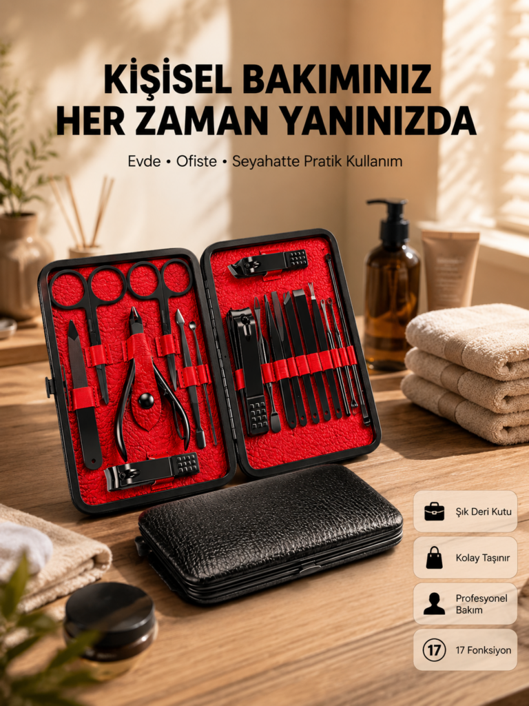 Profesyonel Paslanmaz Çelik Manikür & Pedikür Seti Yeni Nesil