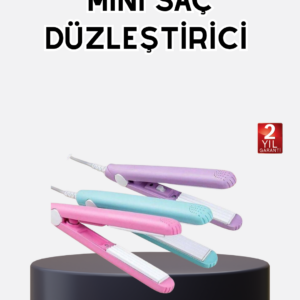 Seyahat Tipi Mini Saç Düzleştirici – Seramik Kaplama, Hızlı Isınma, Kompakt Tasarım