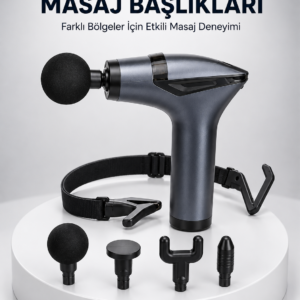 AKTÜEL 3in1 Taşınabilir Şarjlı Titreşimli Masaj Cihazı Çok Fonksiyonlu Yeni Nesil