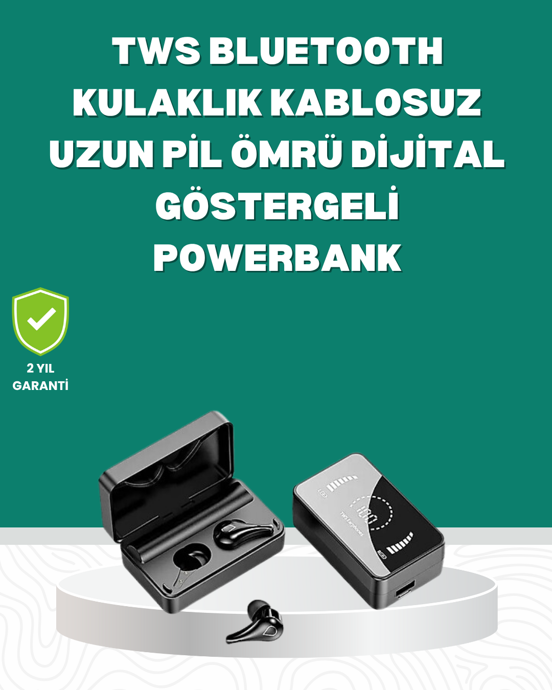 Ayna Tasarımlı Şarj Kutulu Bluetooth 5.1 Kulaklık