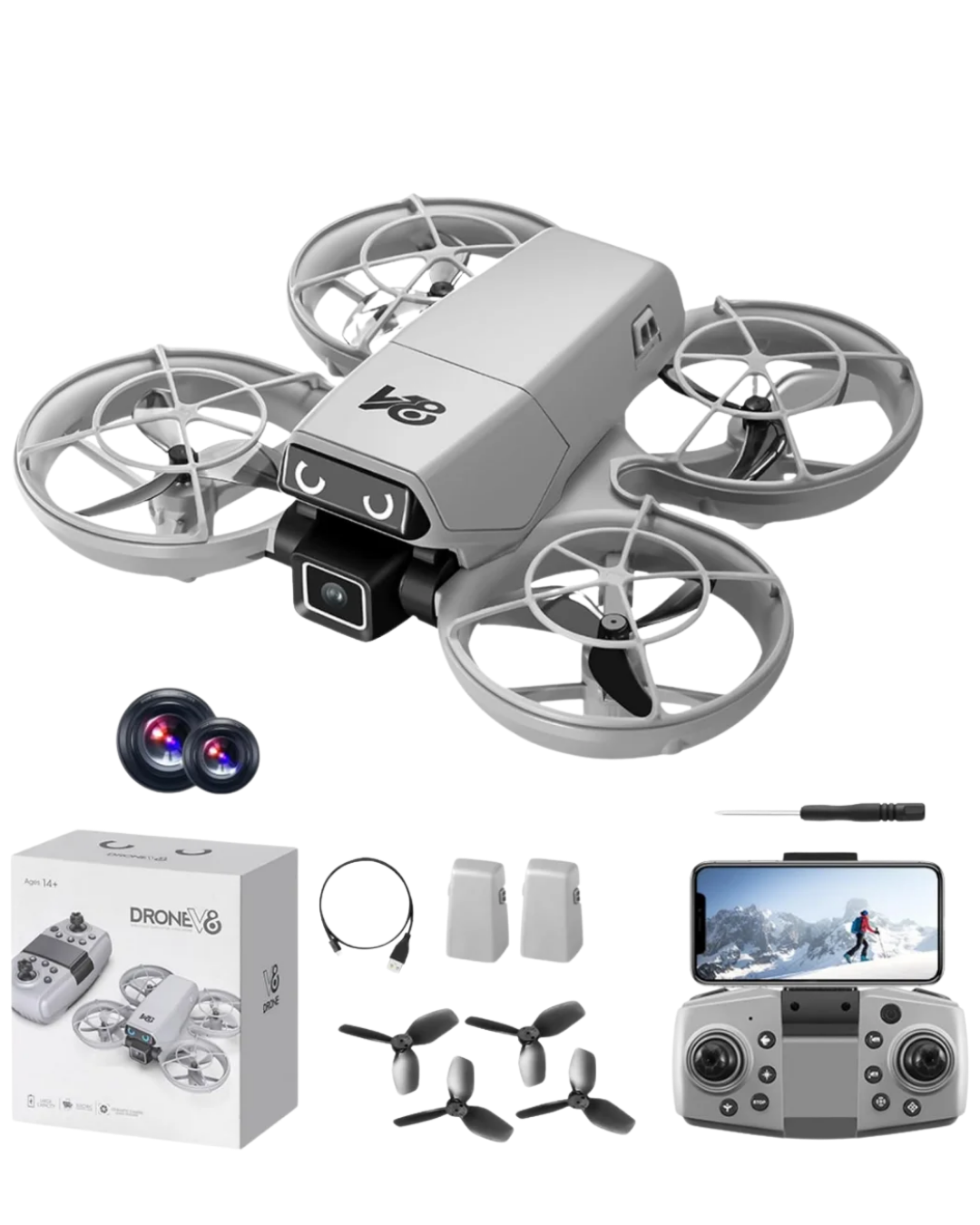 Kameralı Mini Drone Optical Flow Hover APP Kontrollü