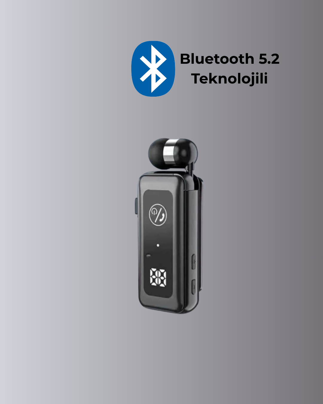 MikroSD Kartlı, Titreşimli Uyarılı Bluetooth 5.2 Kulaklık