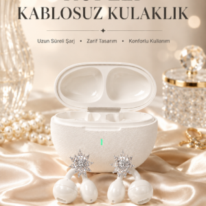 Yeni Nesil Küpeli Kablosuz Kulaklık Güçlü Bataryalı