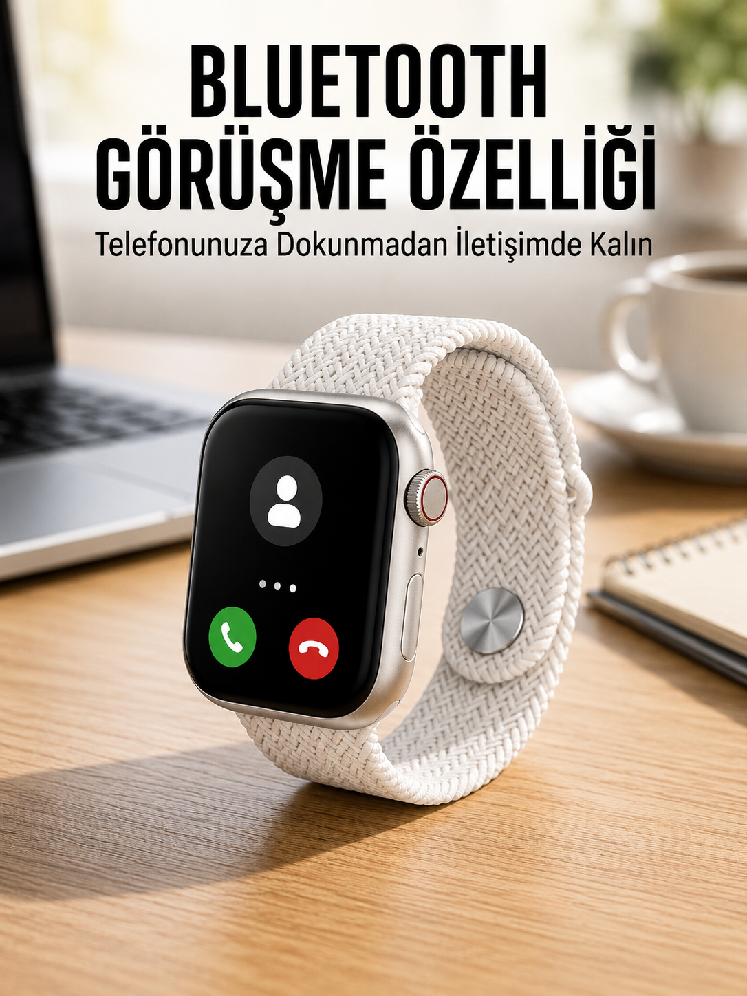 Akıllı Saat Tema Değiştirme Uyku ve Sağlık Takibi Bluetooth Bağlantılı