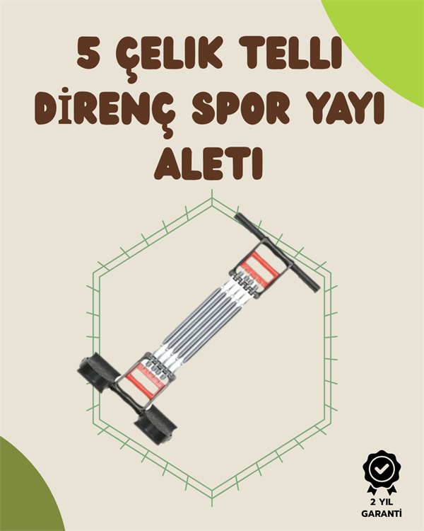 Ergonomik Tutma Yerli, Pedallı ve Ayarlanabilir Elastik Yaylı Spor Ekipmanı