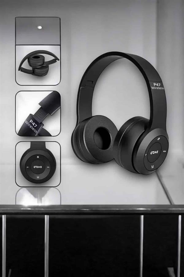 Kulak Üstü TF Kart ve AUX Destekli Ergonomik Bluetooth Kulaklık