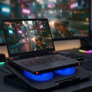 Laptop Soğutucu Stand Çift Fanlı 17 İnç Uyumlu Ayarlanabilir Notebook Altlığı