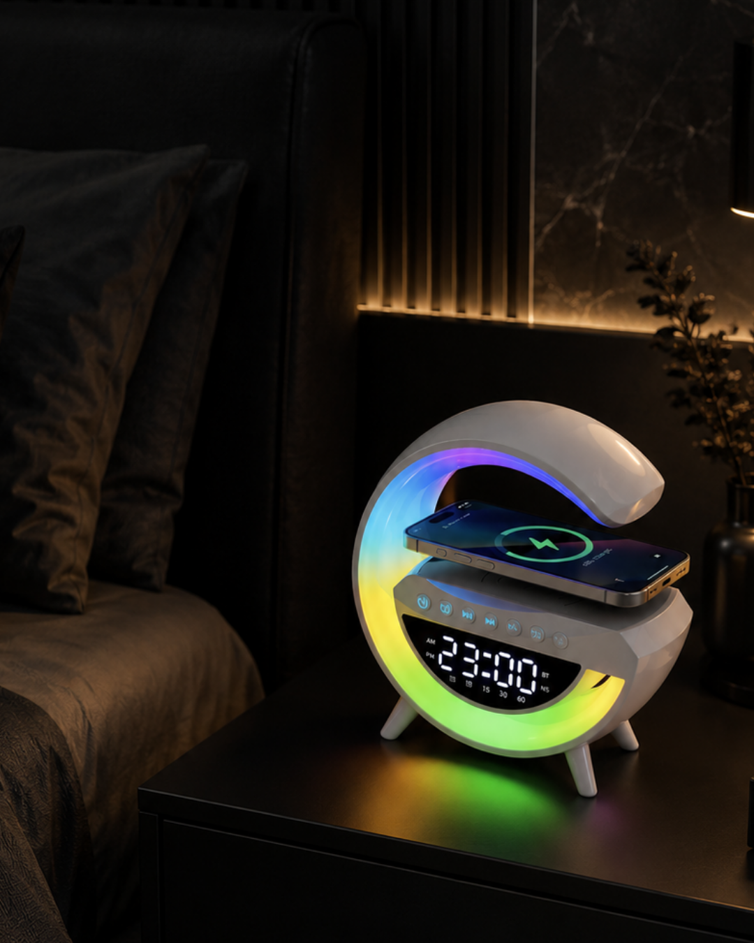 Kablosuz RGB Bluetooth Hoparlör USB FM ve AUX Destekli Taşınabilir Ses Sistemi