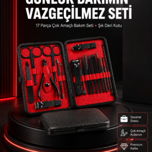 17 Parçalık Profesyonel Manikür Seti – Paslanmaz Çelik Yeni Nesil