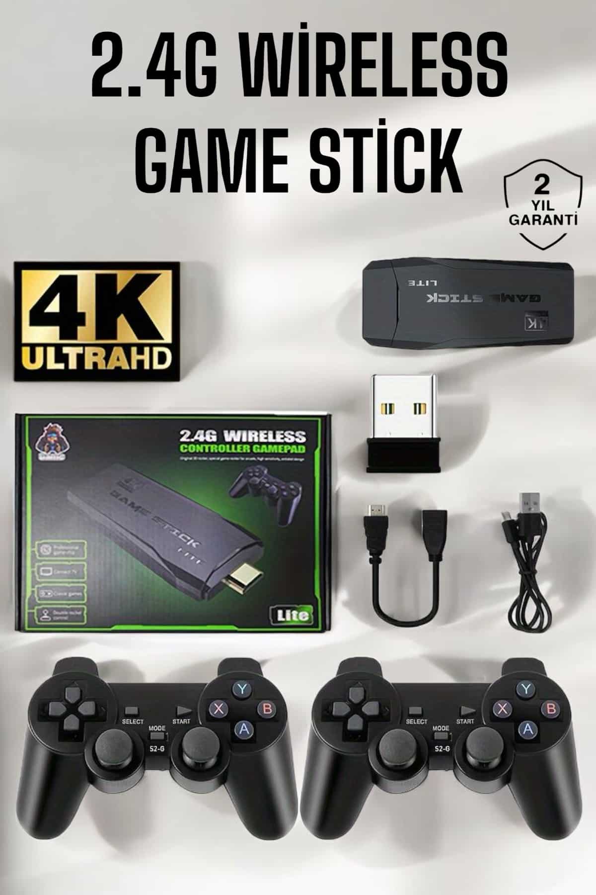Atari 2.4g Uyumlu Kablosuz Çift Kol Oyun Stick'i