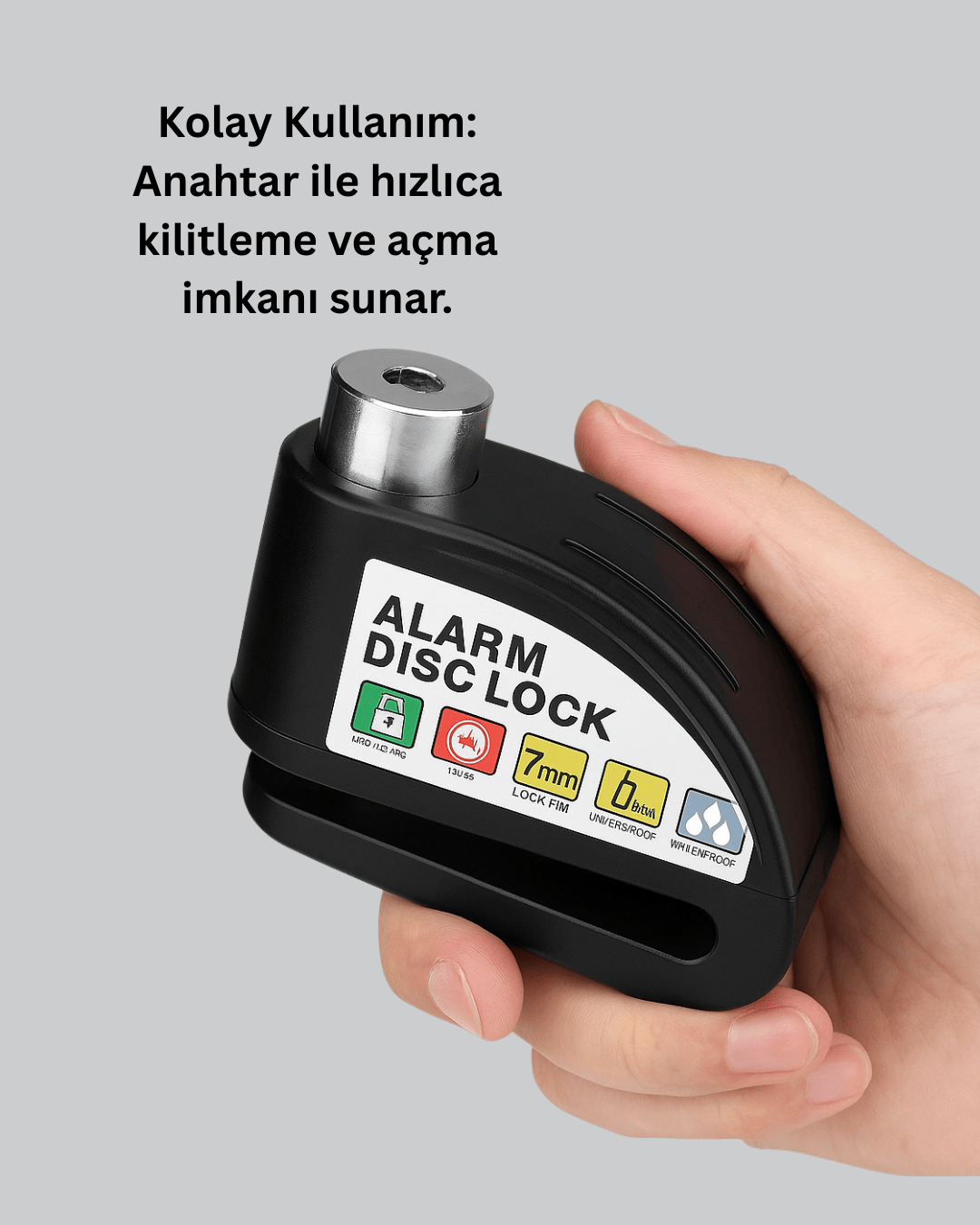 Taşınabilir Alarm Disk Kilidi Motosiklet Scooter Bisiklet Güvenlik Yeni Nesil