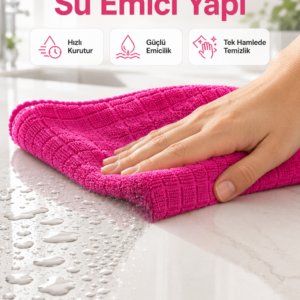 Mikrofiber Temizlik Bezi Cam, Ayna, Mobilya ve Tezgah İçin
