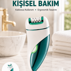 Çok Fonksiyonlu Epilatör 600mAh 90 Dakika Kullanım LED Metal Başlık Su Geçirmez Yeni Nesil