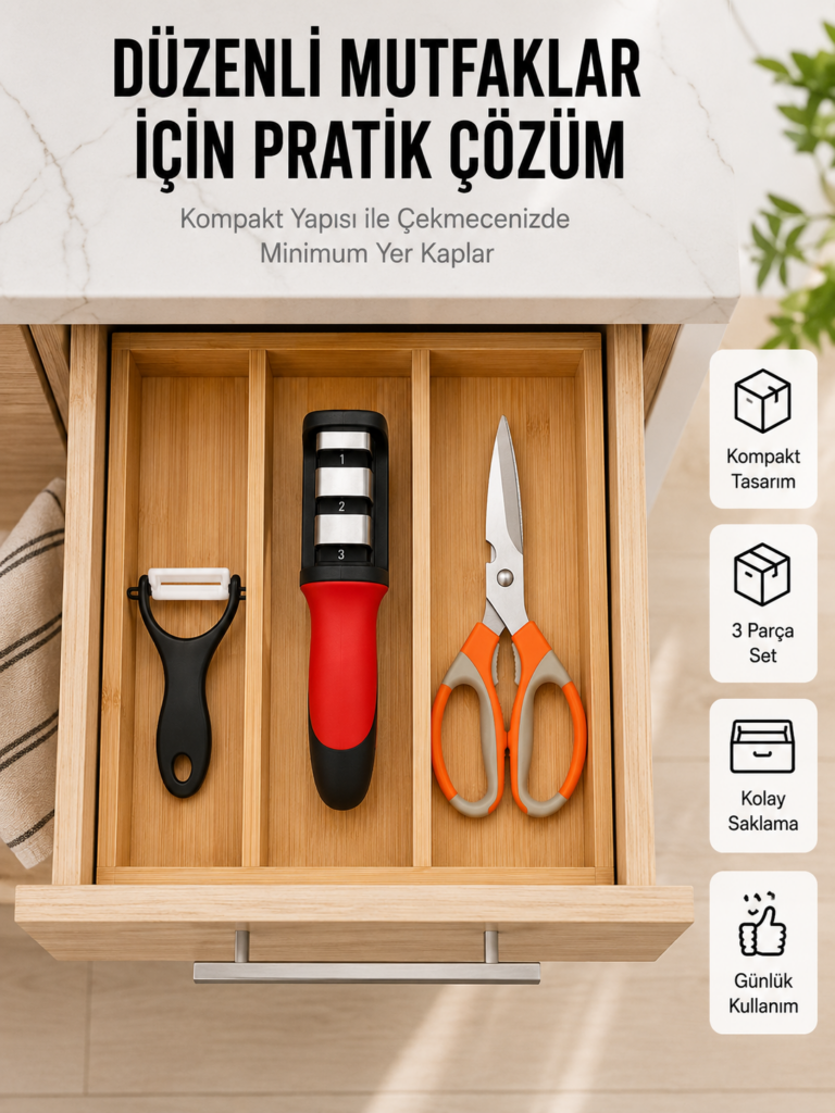 Çok Amaçlı Mutfak Makas Seti – Paslanmaz Çelik ve Ergonomik Tasarım Yeni Nesil