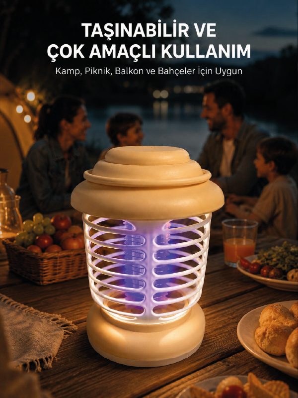 Askılı Tasarıma Sahip LED Aydınlatmalı Sinek Kovucu