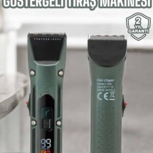 Tıraş Makinesi Dijital Göstergeli Turbo Motor Paslanmaz Çelik