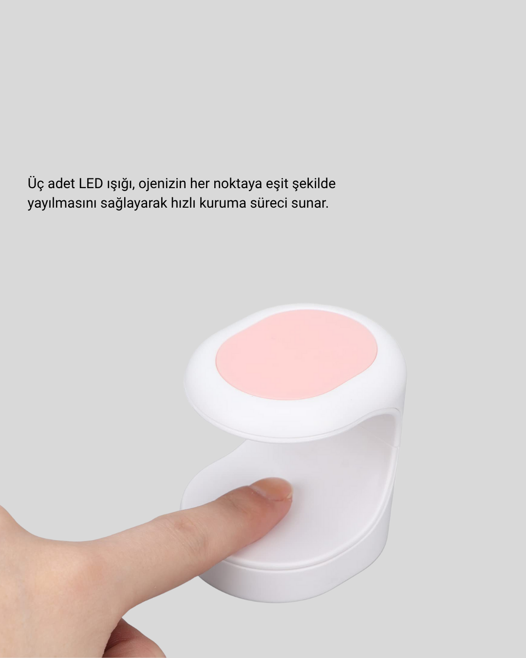 LED Mini Oje Kurutucu Taşınabilir Hızlı Kuruma Cihazı 3 LED Işıklı Yeni Nesil