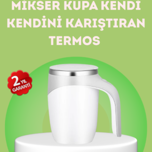 Elektrikli Otomatik Karıştırıcı Kupa – 304 Paslanmaz, USB Şarjlı, Taşınabilir