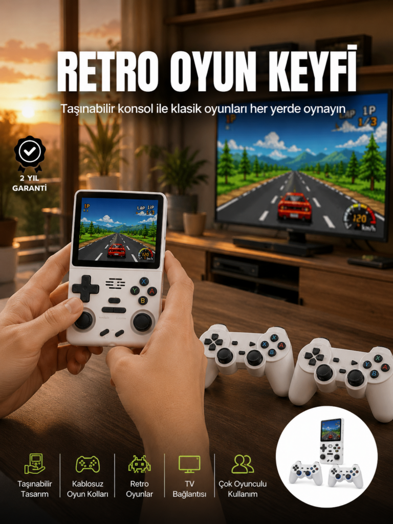 Taşınabilir El Konsolu Kablosuz Gamepadli Yeni Nesil