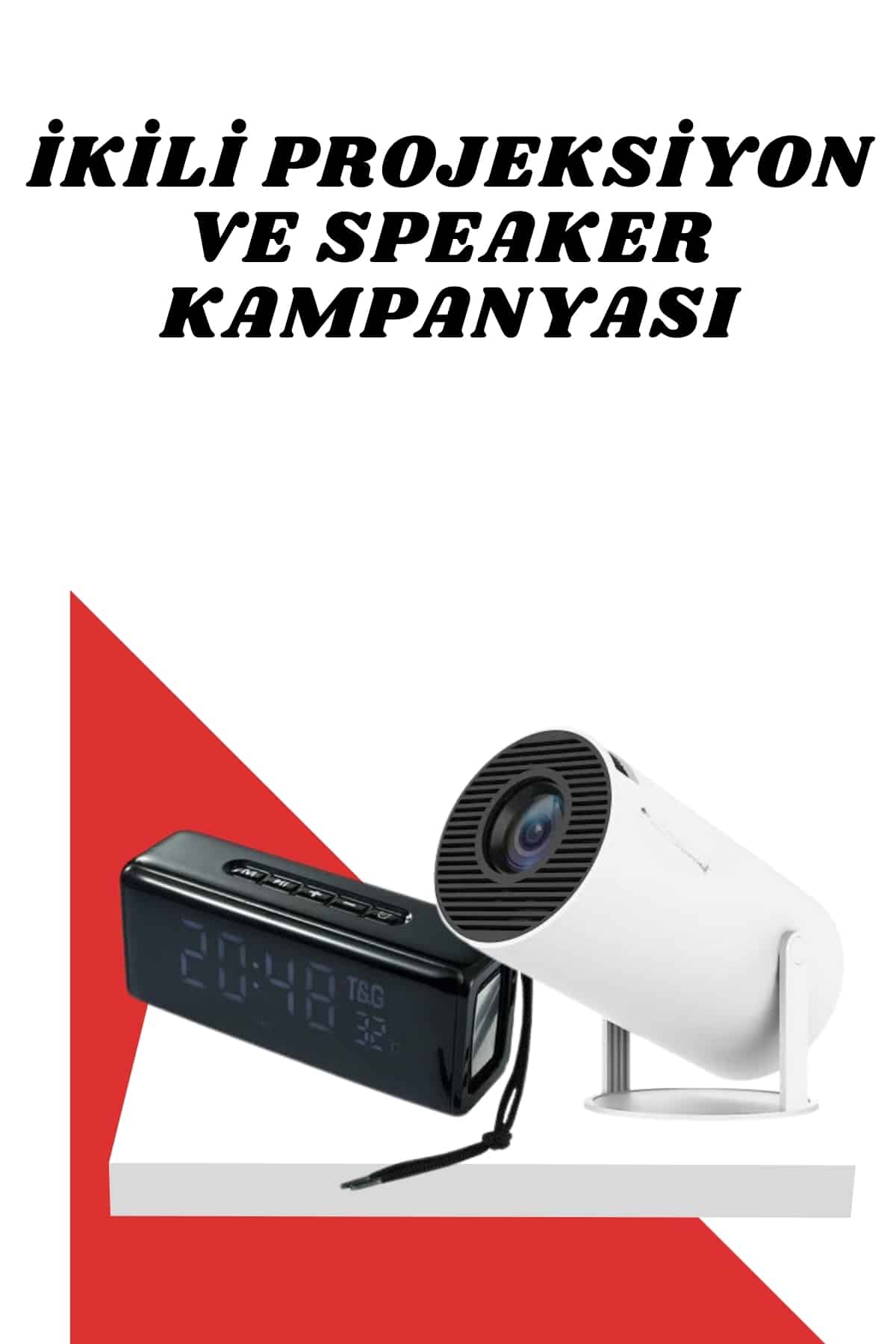 HD Kaliteye Sahip Sinema Projeksiyonu ve Bluetooth Hoparlör Uzun Pil Ömrü