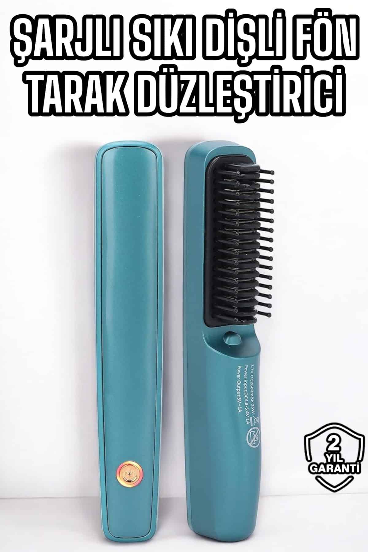 Şarjlı Taşınabilir Saç Düzleştirici Sıkı Dişli Fön Tarak