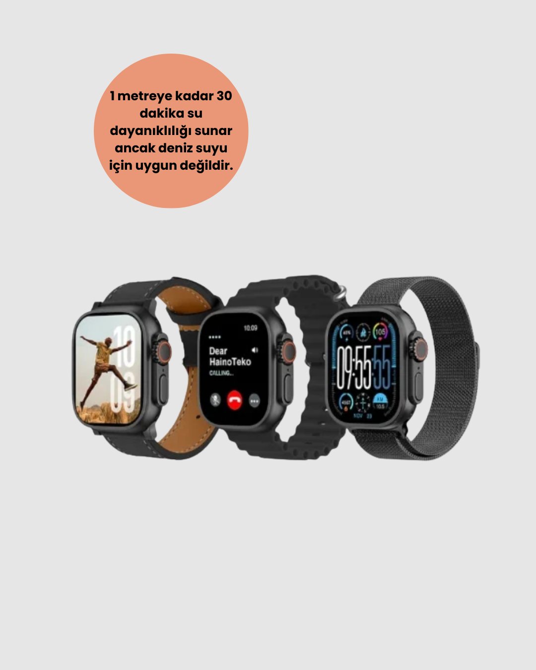 AMOLED Akıllı Saat 49mm Bluetooth Arama Spor ve Sağlık Yeni Nesil