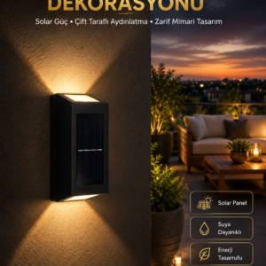 Dekorasyon Aplik Işık Güneş Enerjili Aydınlatma Dekoratif Aydınlatma