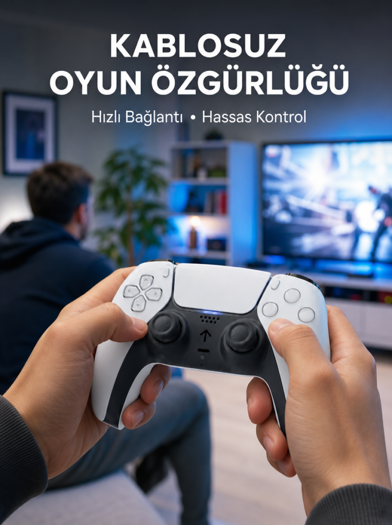 PS5 Uyumlu Kablosuz Oyun Kolu Sessiz Tuşlar ve Güçlü Performans Yeni Nesil
