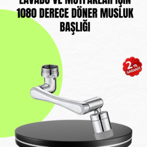 2 Modlu 1080° Dönebilen Musluk Başlığı Esnek 3 Eklemli Hareketli Tasarım