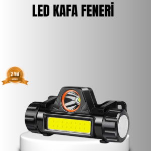 Şarjlı LED Kafa Feneri – Çift Fonksiyonlu, 200LM Işık Gücü, IP44 Suya Dayanıklı