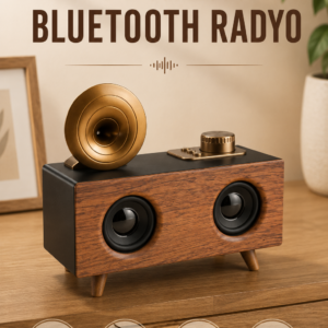 Nostaljik Radyo Bluetooth Bağlantılı Şarjlı Yüksek Ses Kaliteli