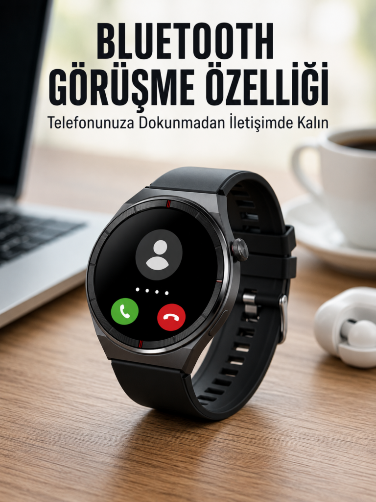Akıllı Saat Nabız Sensörlü Bildirim Görebilen Spor Modları GPS Takibi Yeni Nesil