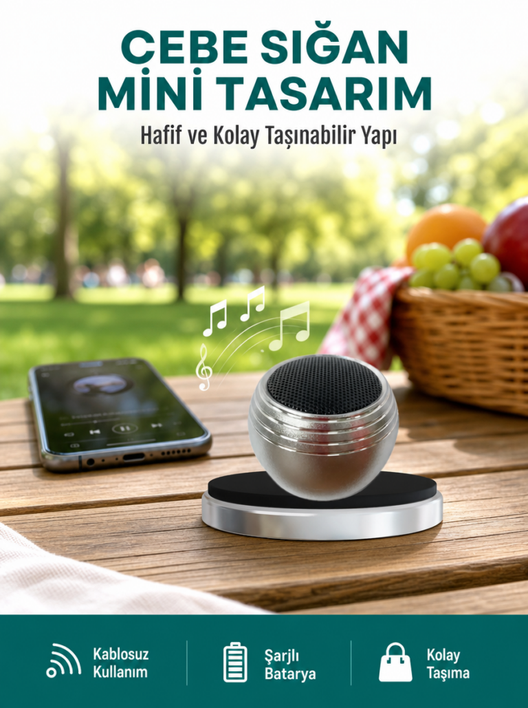 Cep Boy Bluetooth Hoparlör Güçlü Ses Çıkışı TWS Destekli Yeni Nesil